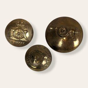 Vintage Canadian Military Brass Tone Buttons